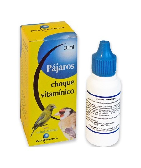 CHOQUE VITAMINICO PAJAROS, 20 ml.