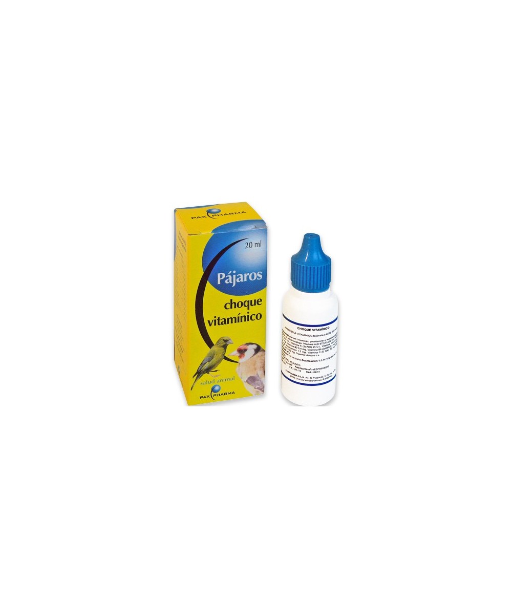 CHOQUE VITAMINICO PAJAROS, 20 ml.