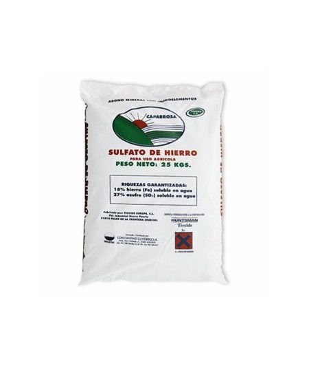 SULFATO DE HIERRO SOLUBLE, 25 KG